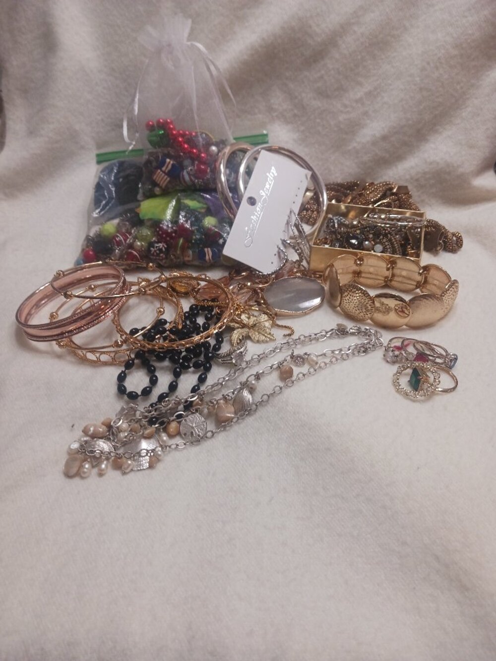 READ DESCRIPTION Costume Jewelry Usable and Crafting Under Half Pound Various